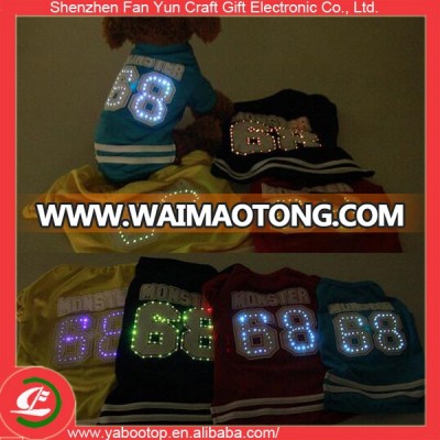 Hot sale Plain Color led flashing cheap pet dog clothing