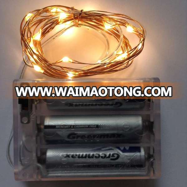 3M 30L Warm White Micro Mini Silver Copper Wired 3AA Battery Powered Led Fairy Starry String Light