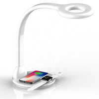 Smart 2 in 1 Wireless Charger for Mobile phone for Apple Watch Wireless Fast Charging Desk Lamp Led Table Lamp